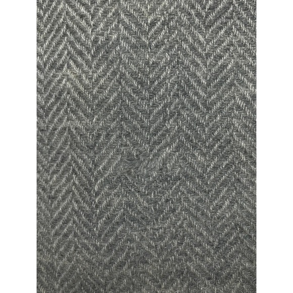 Ralph Lauren Wool Cashmere Herringbone Pillow Cover Gray 20x15 - Picture 5 of 12